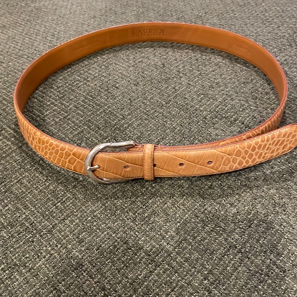 Ralph Lauren light brown leather belt (sz l)
